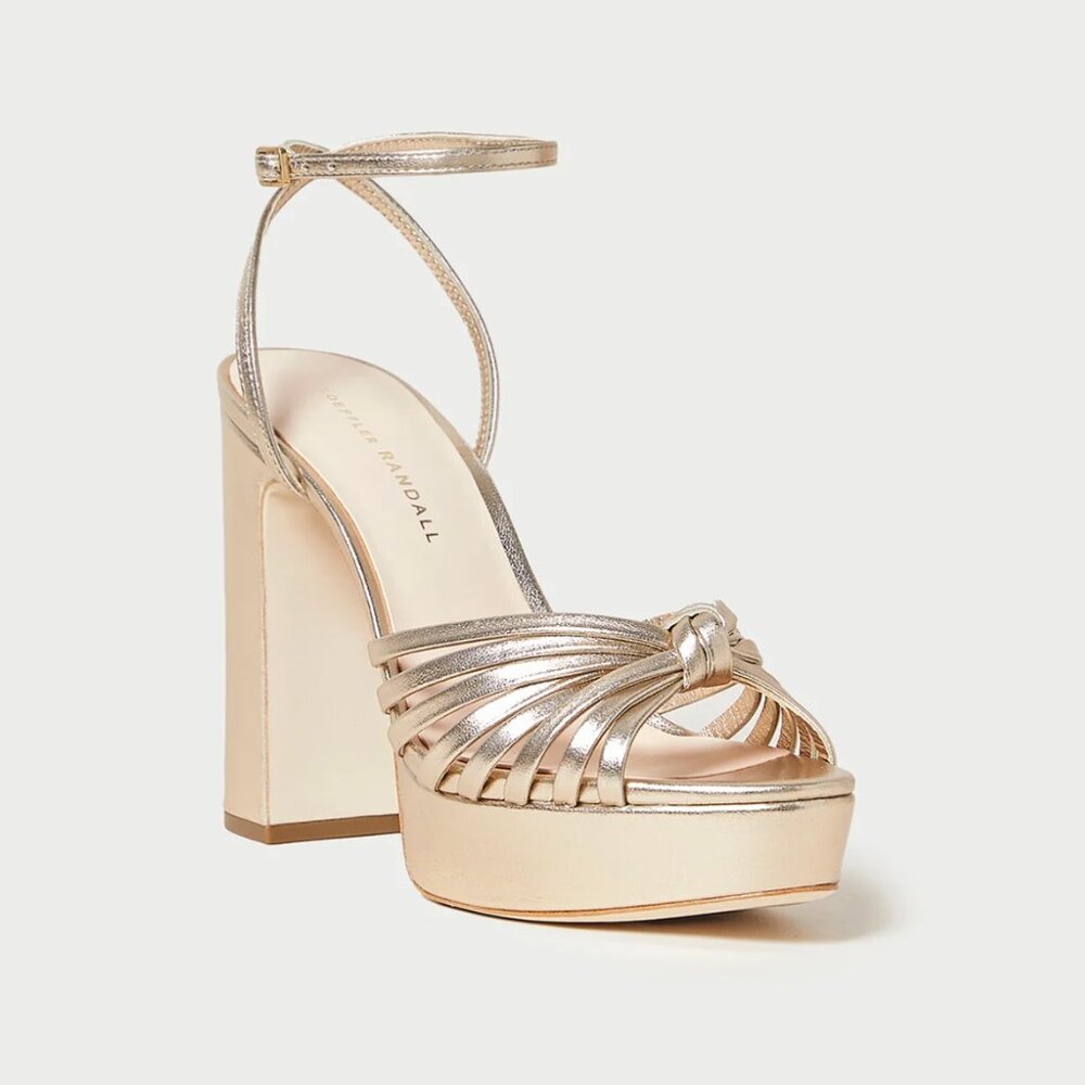 LOEFFLER RANDALL - Rivka Knot Platform Sandal in Champagne